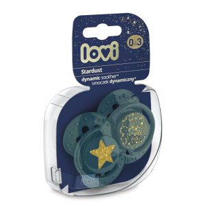 LOVI Dinamikus nyugtató cumi Stardust 0-3hó 2db zöld